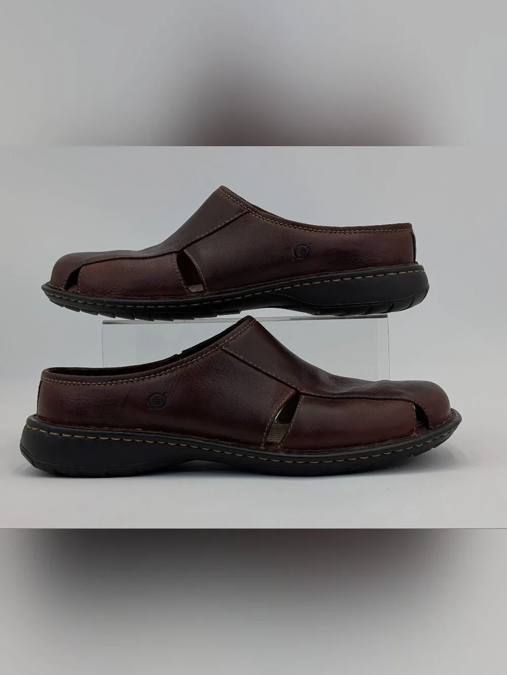 Born Size 10.5 Men's Brown Genuine Handmade Leather Loafer Sandals